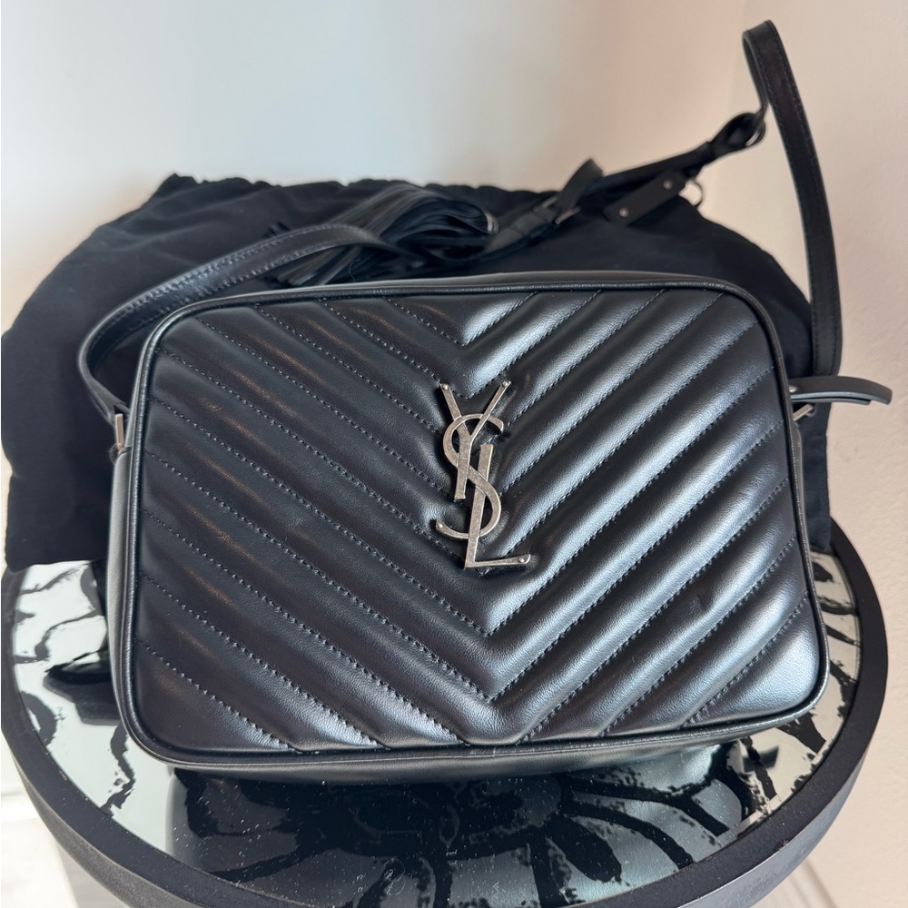 Yves Saint Laurent Lou Camera Bag - Black Messenger Cross Body